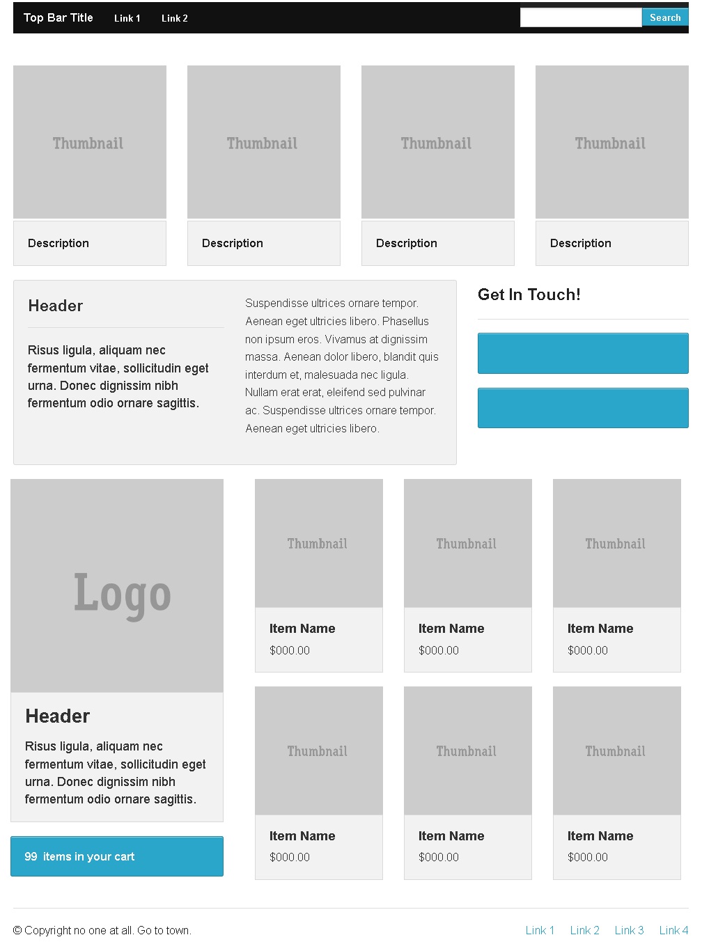 Zurb Foundation Framework Example Game Site Home Page