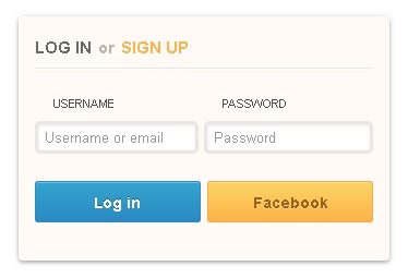 Zurb Foundation Framework Social App Login